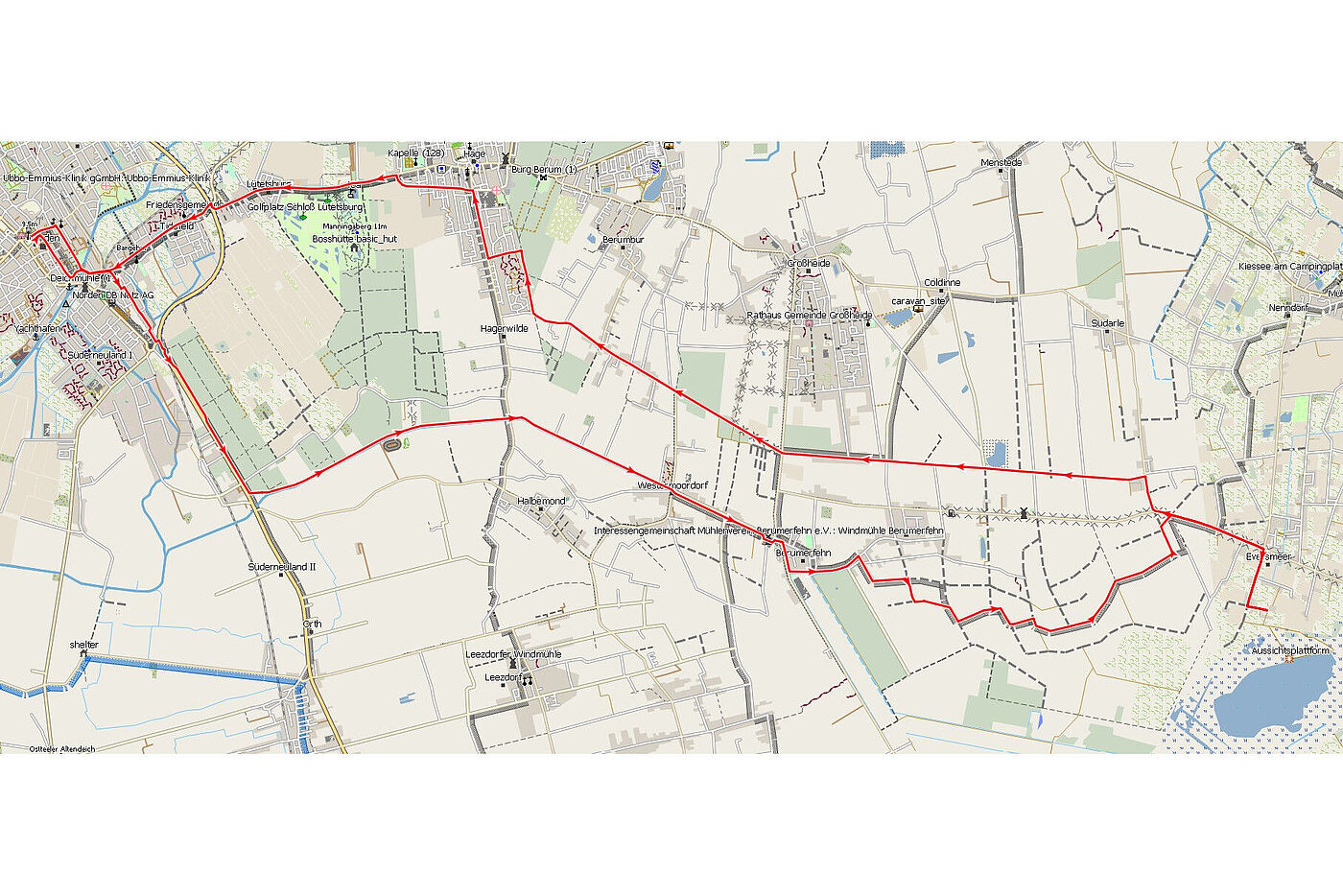 Tour 7 Ewiges Meer - Streckenkarte