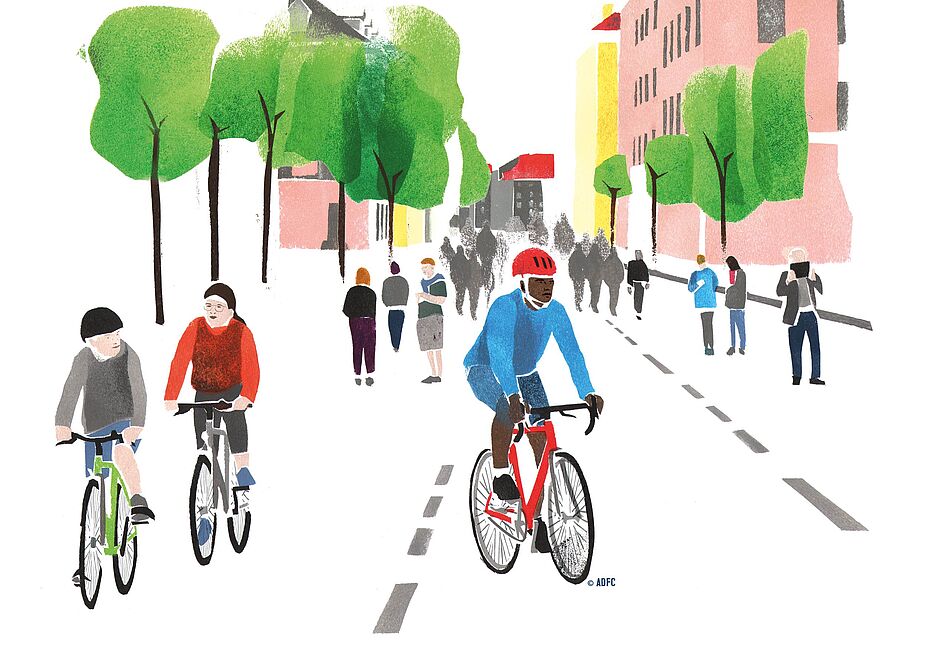 ADFC-Titelgrafik Gute Straßen für alle ADFC-Titelgrafik Gute Straßen für alle